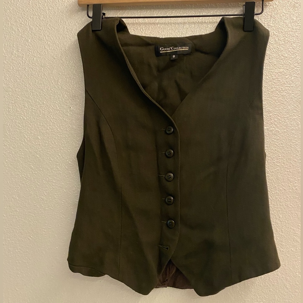 Dark reen vintage GUESS vest